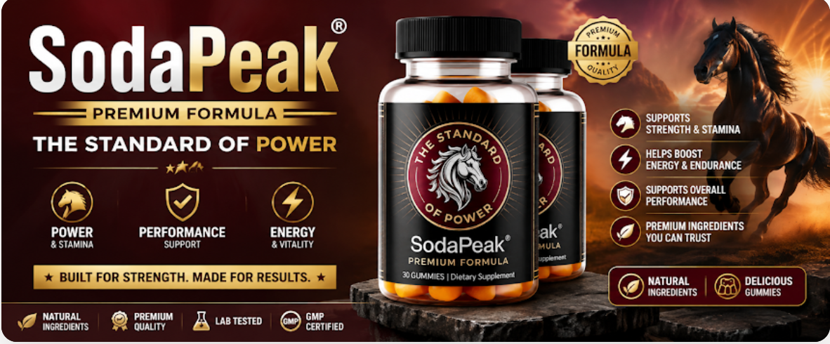 SodaPeak Premium Formula product banner